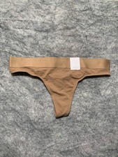 Auden Brown Cotton 4-Way Stretch Thong Women s Size Medium 8-10 NWT 0341