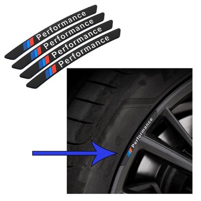 Black 4pcs for BMW Performance Wheel Aluminum Sticker Badge Emblem M Power Sport