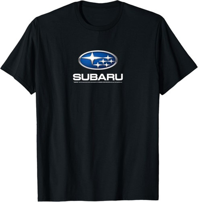 #ad Subaru Modern Blue Stars Logo White Text Car Brand T Shirt $17.99