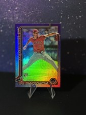 2025 Topps Chrome MLB Purple Refractor 121 Jack Kochanowicz RC /250 Angels