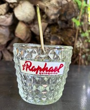Vintage franz&ouml;sischer St. Raphael Quinquina Ice Bucket aus Glas Sammler Eisk&uuml;bel