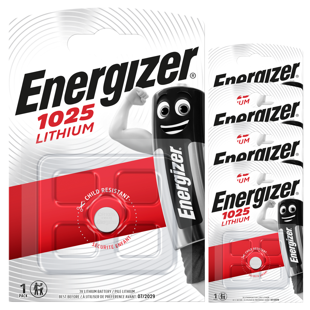 Energizer CR1025 5033LC L1025 3V Coin Cell Batteries x 5 *Long Expiry Genuine*
