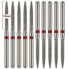 Dental Diamond Flame Bur Fine Grit Red FG Burs 863/012F For High Speed Turbine
