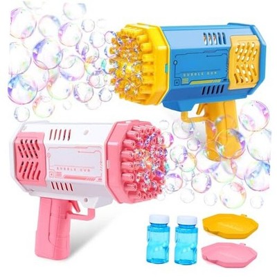 2 PCS Bubble Machine, Bazooka Rocket Shape Bubble Gun Toy for Kids Ages 4-8,