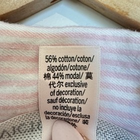 Victorias Secret Pink White Signature Stripe PJ Set 2 Piece Size Sm EUC