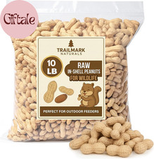 10 LB - Raw Peanuts for Squirrels, Raw in Shell Peanuts for Birds and Wildlife-