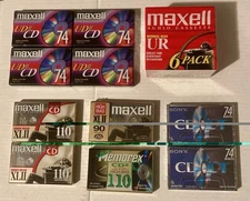 16 Maxell UD II CD Type II High Bias Blank Audio Cassettes Memorex & Sony Sealed