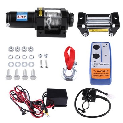 4000lb Electric Winch 12V 1.6HP Waterproof ATV UTV Truck Recovery Winch Kit
