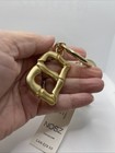 Chico's Bamboo Initial B key chain ring charms gold tone costume jewelry New — photo 10