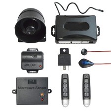 Universal Car Alarm with Keyless Entry System, 2 Remote Transmitters, 6-Tone ...