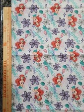 Little Mermaid Cotton Fabric 45" Wide By The Yard