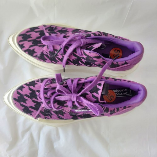 Adidas Originals Shoes Hypersleek 2" Platform Purple G54057 Size 5.5 Houndstooth - Picture 11 of 12