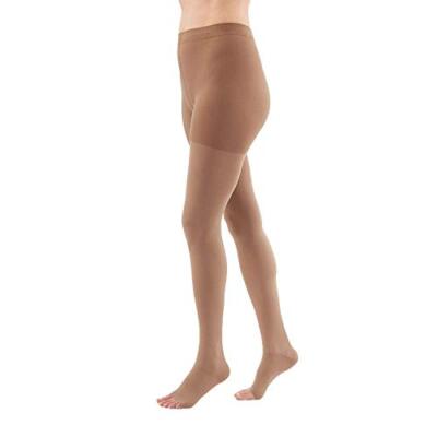 duomed advantage 15-20 mmHg panty petite open toe almond x-large