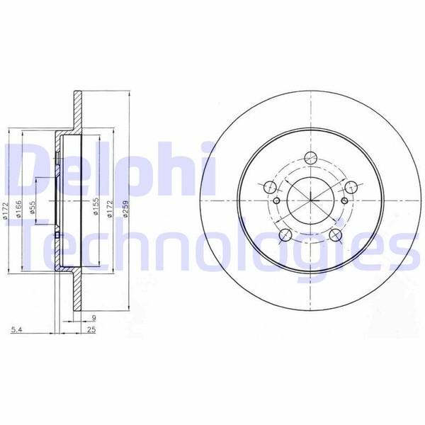 2X Delphi BG4201C Bremsscheibe FüR Toyota-image