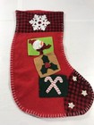 Christmas Stocking Felt Snowman Red Holiday Home Decoration Hanging Display