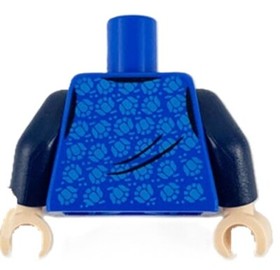 Lego New Harry Potter Lily Minifig Blue Torso Vest Blue Roses Part D342