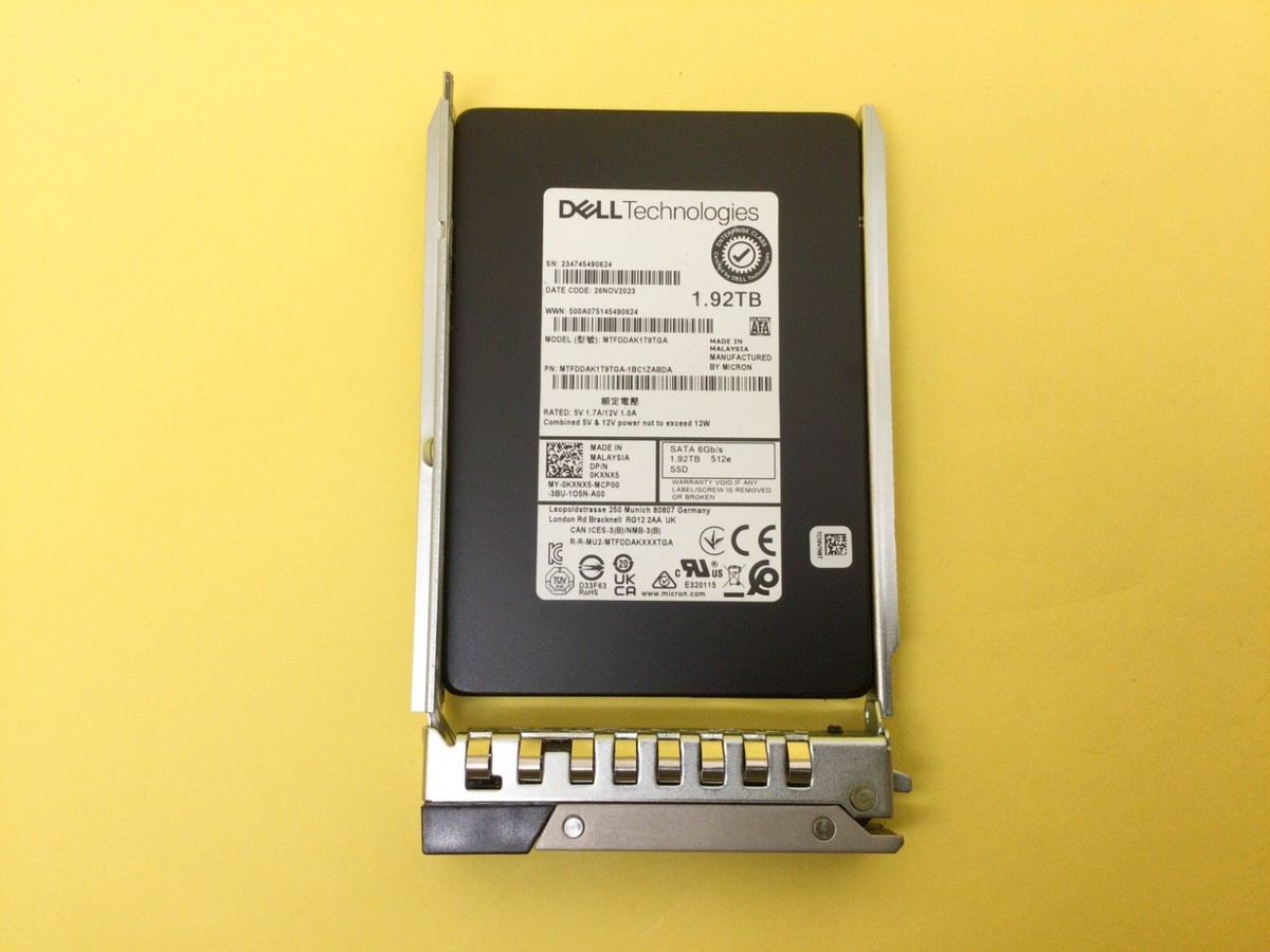 KXNX5 Dell 1.92TB SATA 6Gbps Read Intensive 512e 2.5'' SSD