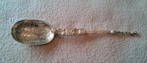 ANTIQUE SEBASTIAN GARRARD SILVER ANOINTING SPOON LONDON GEORGE V CORONATION No2