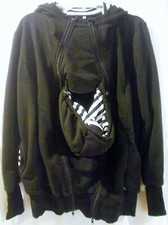 Happy Mama Womens Maternity Sweatshirt Hoodie Carrier Removable Insert Size M