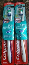 Lot of 2 Colgate Toothbrushes 360 Medium Bristles , Tongue Cleaner Ships Fast