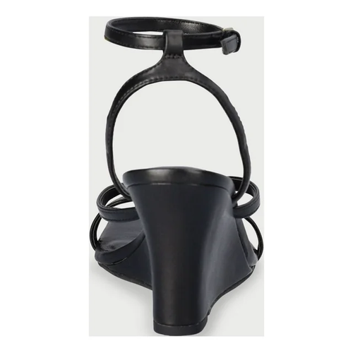 Scoop Damen-Sandalen abgewinkelt Riemchen Keilabsatz, schwarz, Größe: 10 - Bild 4 von 6