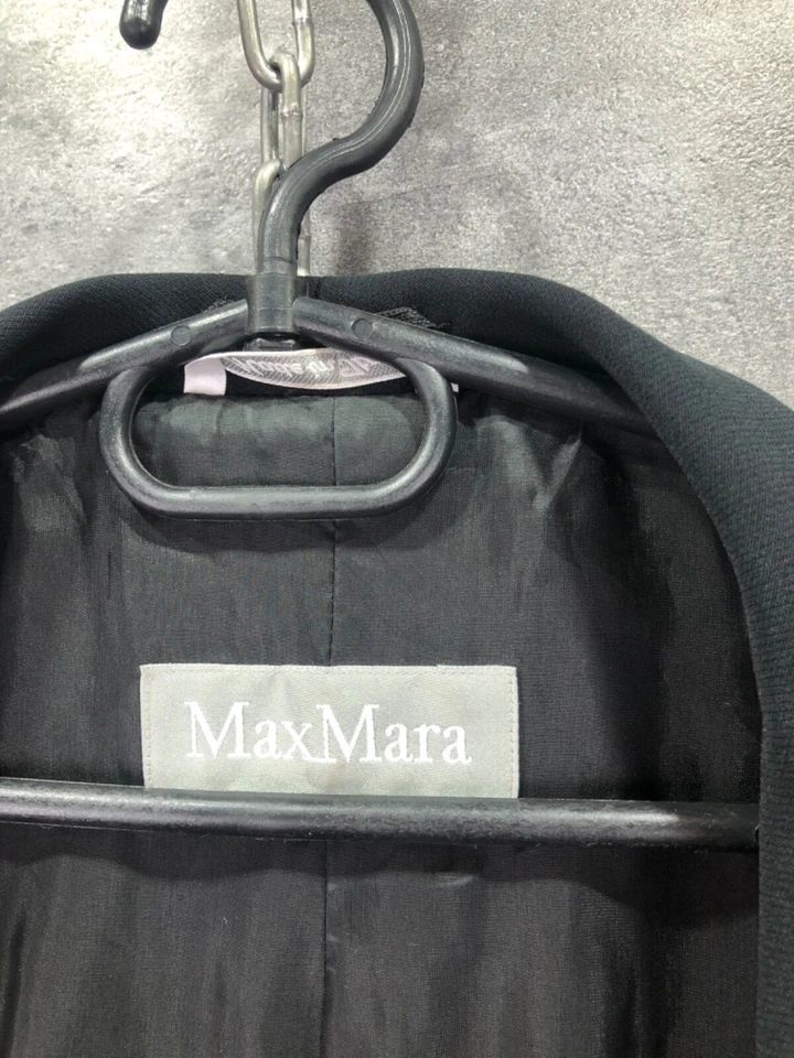 MAX MARA Chaqueta Negra con Corbatas Talla US 12 Foto 3 de 4
