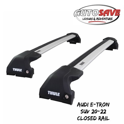 THULE WingBar Edge (Silver) Roof Bar Set for Audi E-Tron (2019-23) w/ Flush Rail