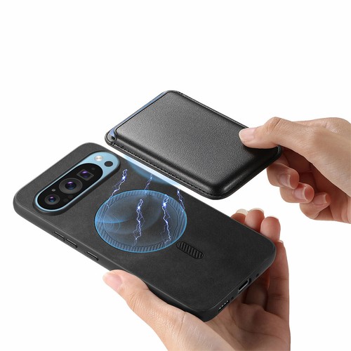 For Google Pixel 9 Pro XL PU Leather Case Removable Magnetic Credit Card Holder - Picture 44 of 46