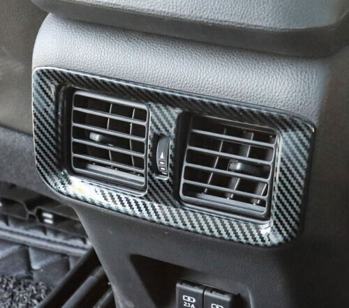 For Toyota RAV4 2019-2023 Steel Carbon Fiber Cover Trim Back Row Air Outlet Vent - Imagen 2 de 4