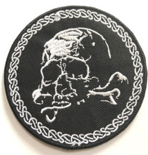 Tactical Army Morale Biker Motorcycle Patch Pirate Skull bone iron /sew on 54