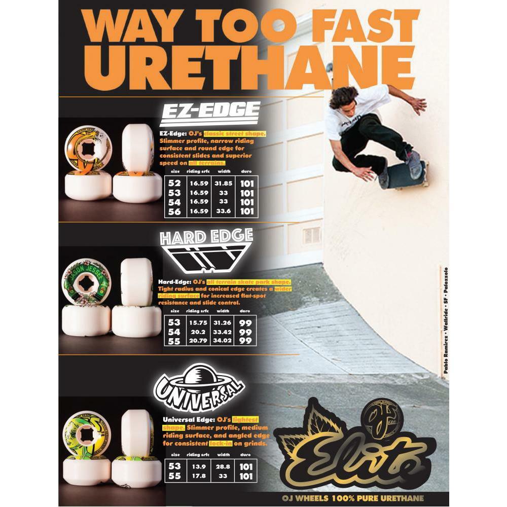 オージェー OJ WHEELS ELITE HARD LINE 99A 55mm 55mm Elite Hardline 99a | OJ Skateboard Wheels