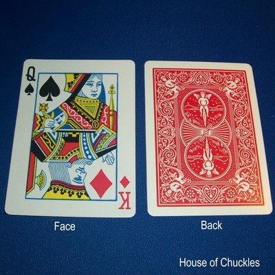 Queen of Spades / King of Diamonds, Half Horizontal, Red - Bicycle Gaff Card