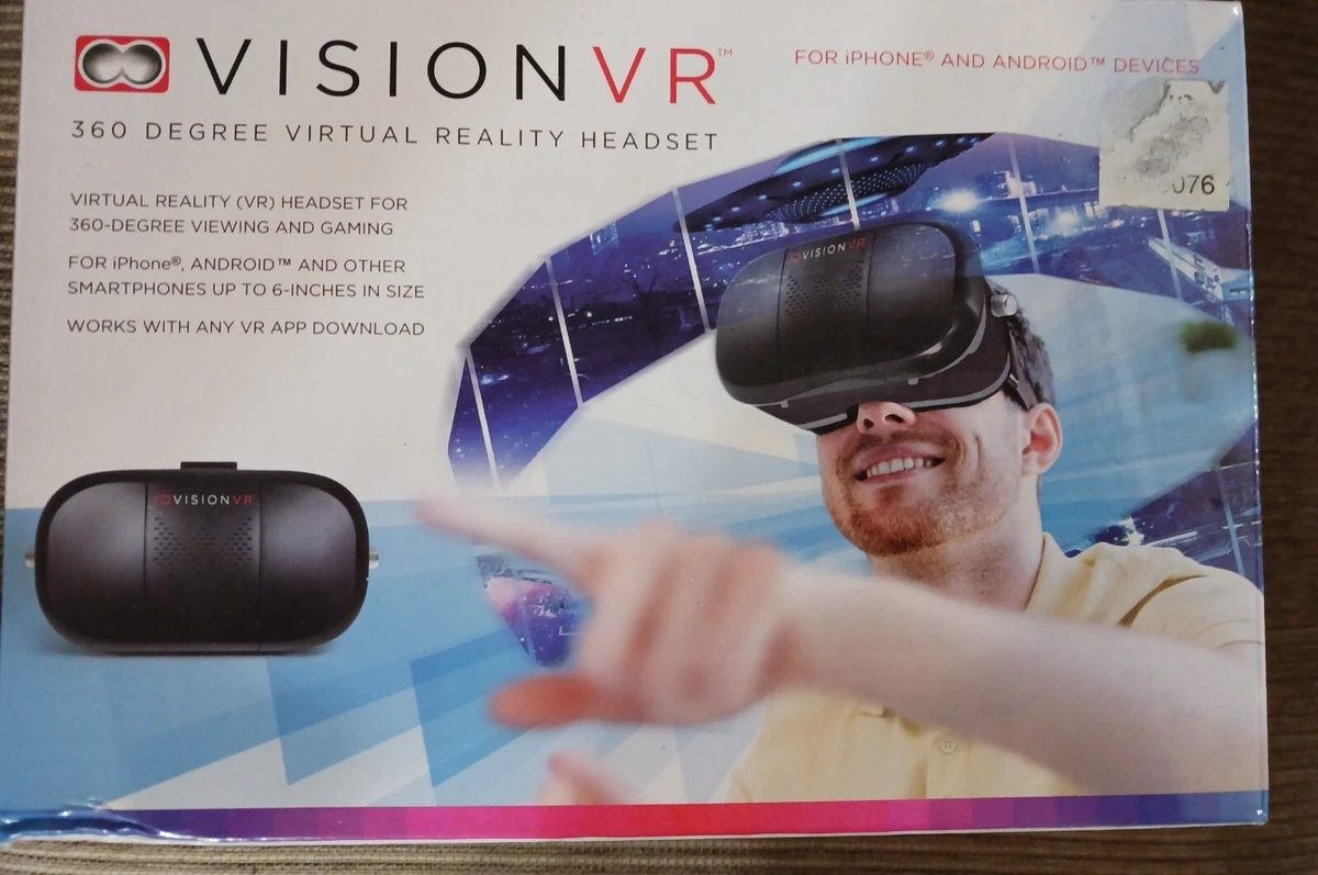 VISION VR 360 DEGREE VIRTUAL REALITY HEADSET FOR iPHONES ANDROIDS NEW IN BOX