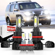 Para For Nissan Pathfinder 2005-2012 Faros LED Hi / Low +Kit de luces antiniebla