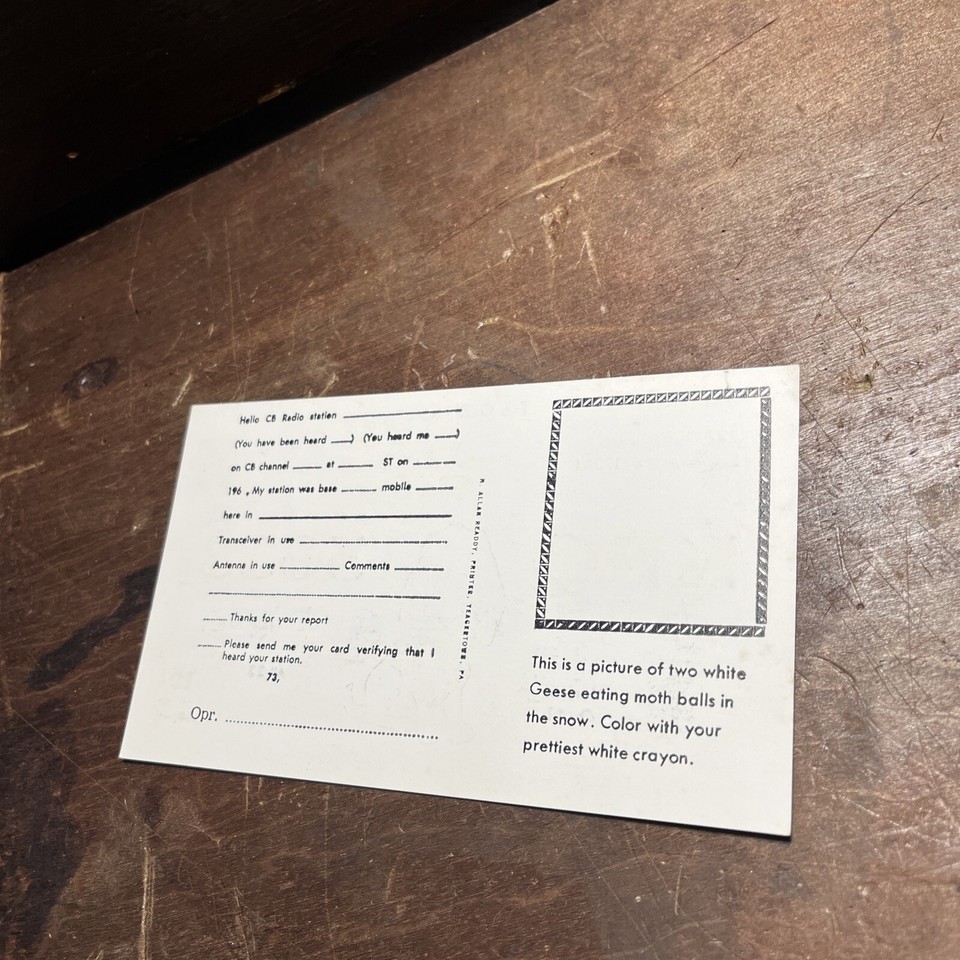 Nude Women Optical illusion Lewistown Pa - Ham Radio QSL Amateur