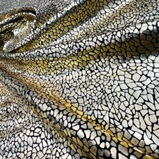Printed Golden Snake Fabric 4-Way Stretch 60" wide Spandex by Yard for Swimwear