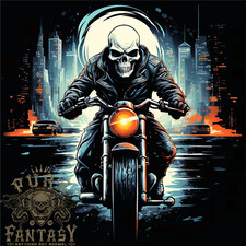 Skull Biker Motorcycle Motorbike Grim Reaper 20 Mens T-Shirt 100 Cotton