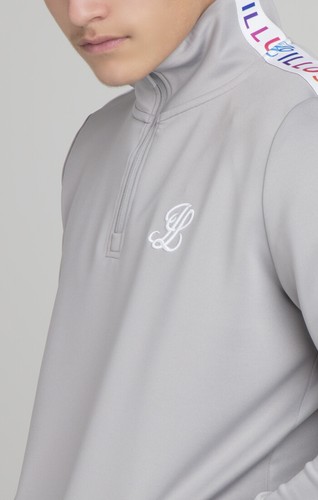 Illusive London Junior Boys Grey Rainbow Funnel Track Top 13-14 years - Picture 2 of 6
