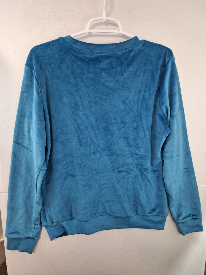 New York & Company женщин средний мягкий синий бархат толстовка с Ярлыками - Изображение 3 из 3