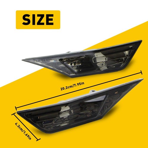 For 16-20 Side Honda Civic Marker light Smoked W/ Signal Light T10 LED Bulb 2X - Foto 3 di 11