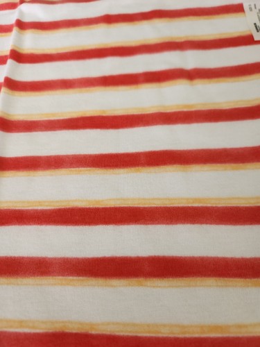 NWT Croft & Barrow Women's Classic Tee Crew Neck Melon White Stripes Sz S - Picture 5 of 8
