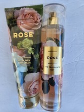2 PACK BATH  BODY WORKS ROSE BODY CREAM  FINE FRAGRANCE MIST 8 FL OZ EACH