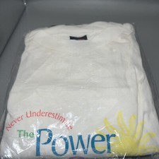 Vtg Crossing Book Club NIP T-Shirt Never Underestimate The Power Of Prayer Sz XL