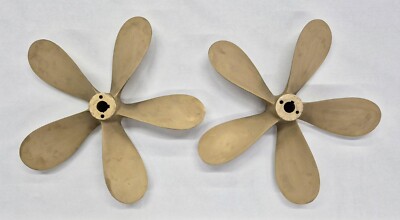 Chris Craft 27x29 Bronze Propellers Pair 5-Blade Vibra-Free Prop 9610 9611 LH RH