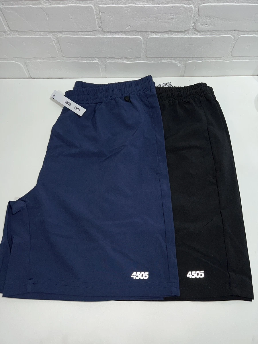 NWT! ASOS Design 4505 Icon Training Shorts w/ Quick Dry 2 pack Blue & Black  L