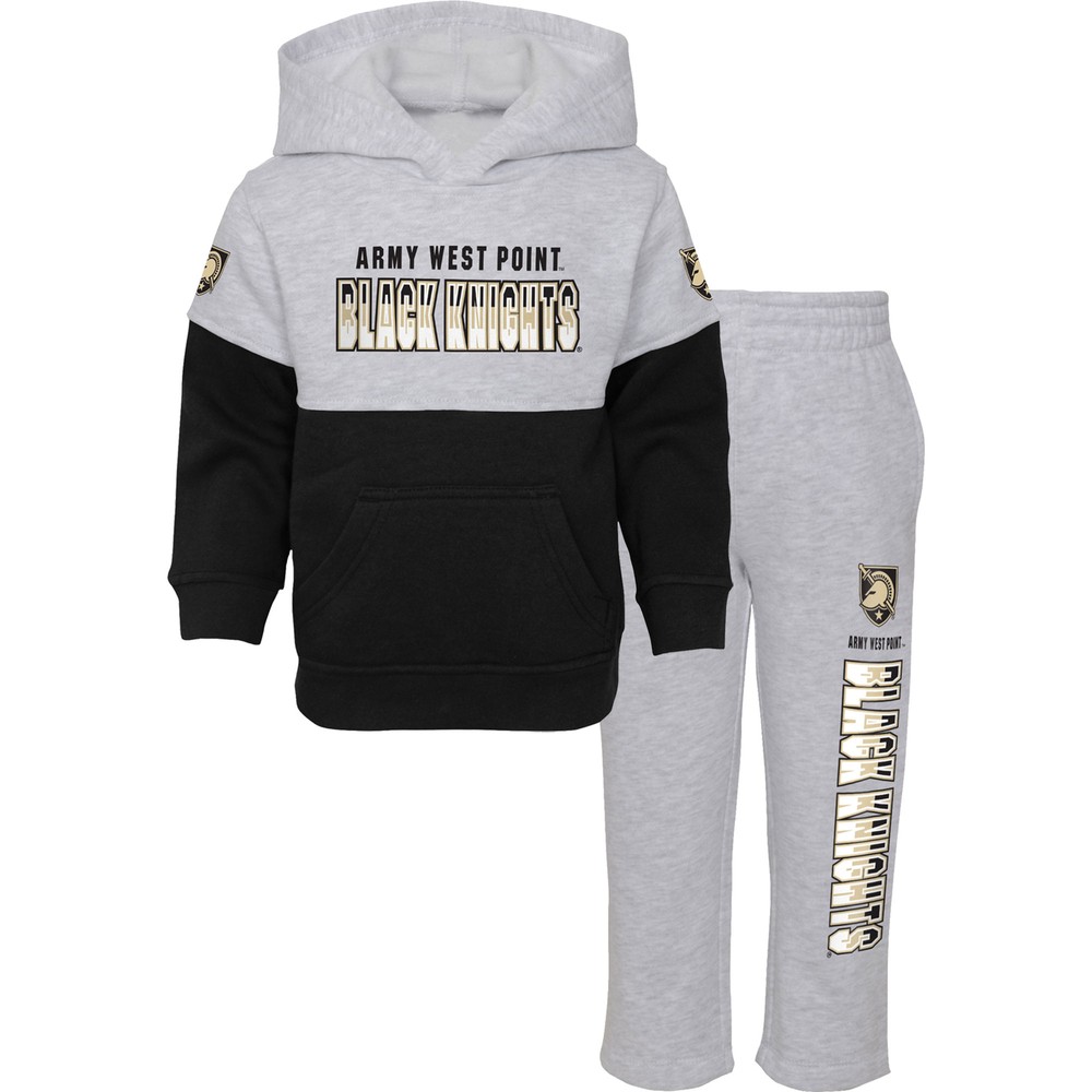 Toddler Heather Gray/Black Army Black Knights Playmaker Pullover Hoodie & Pants
