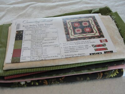 ROSY BELLES TABLE TOPPER Quilt Kit Kristin Gassaway Connecting Threads 48x48''