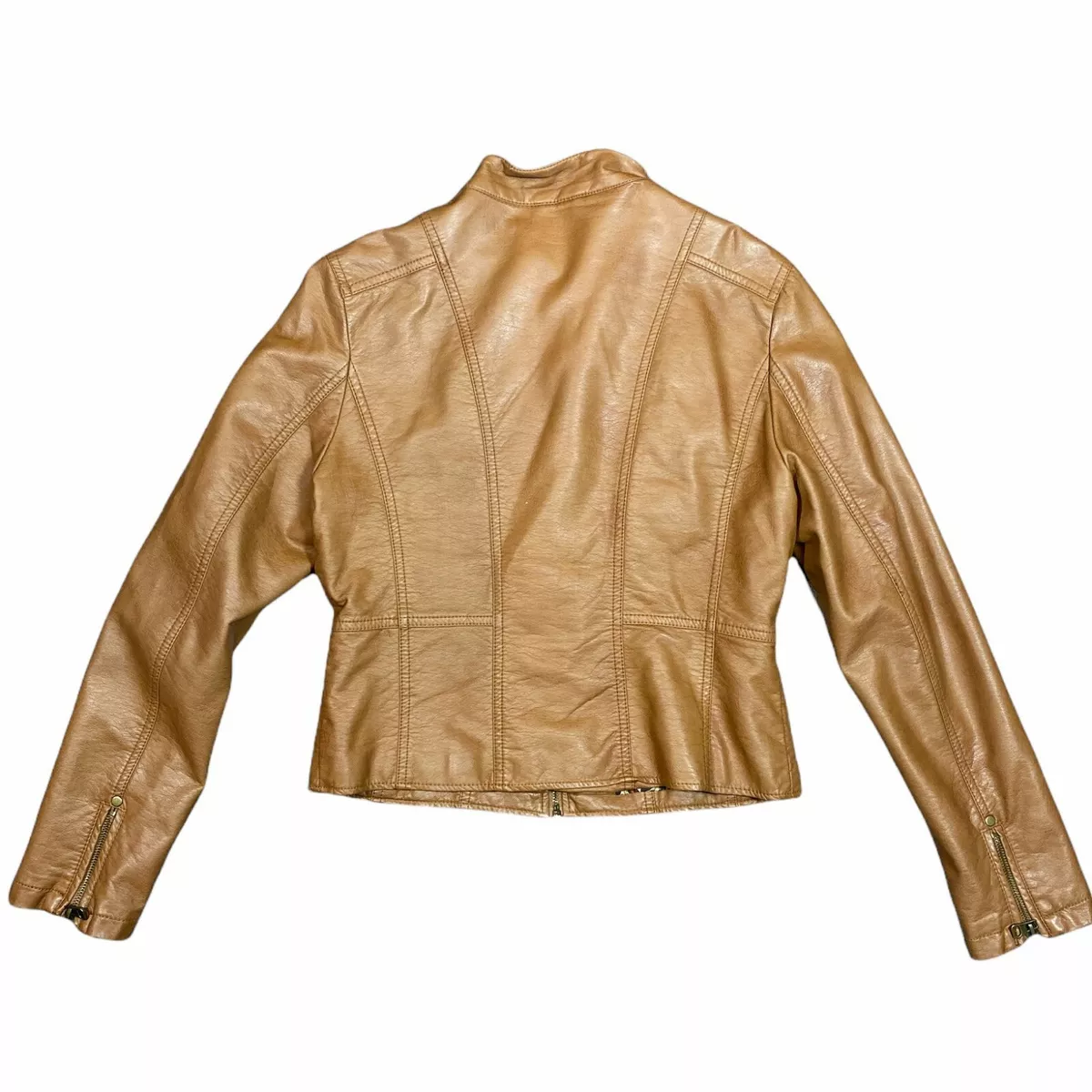 C&A Women's Jacket, Viscose, Polyester, Imitation Leather, Not Waterproof,  dark brown : : Fashion