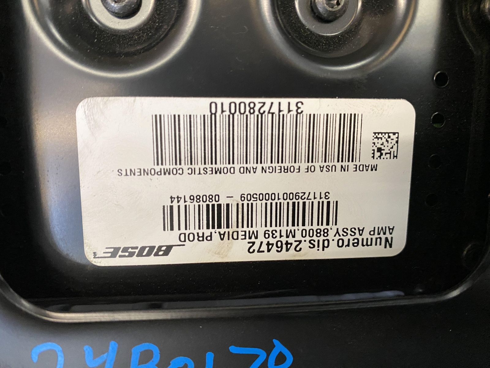 09-10 MASERATI QUATTROPORT M139 BOSE AUDIO AMPLIFIER AMP ID 246472