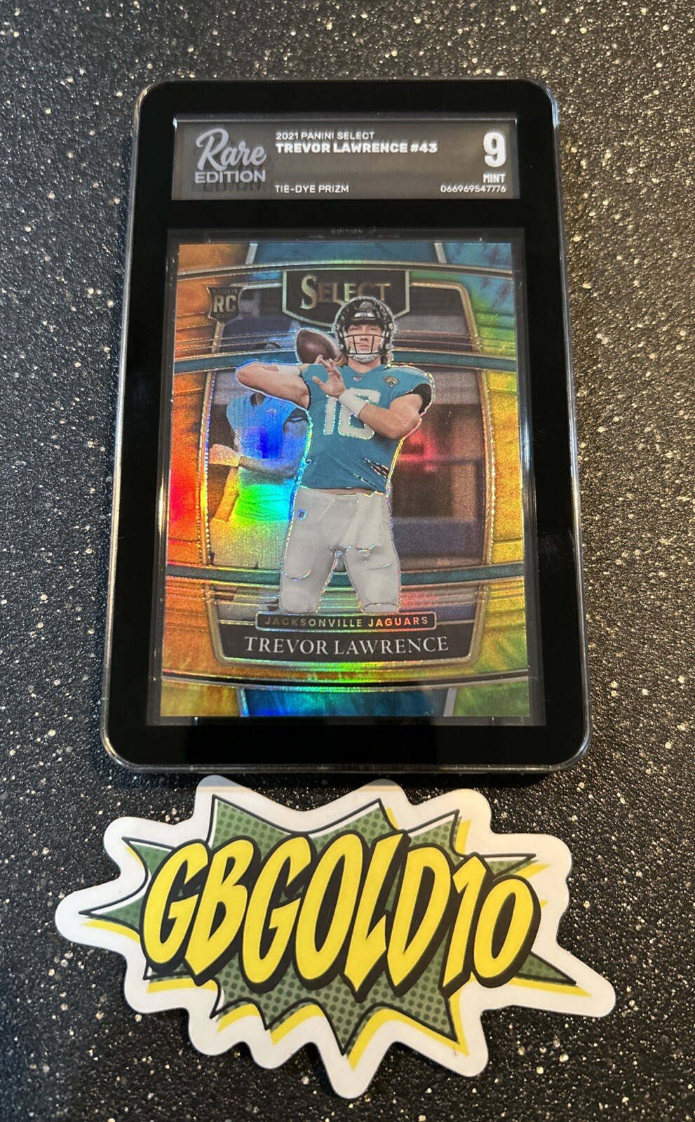 2021 Panini Select - Concourse Tie-Dye Prizm #43 Trevor Lawrence /25 (RC)